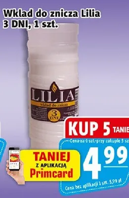 Wkład do znicza Lilia 3 DNI promocja w Prim Market