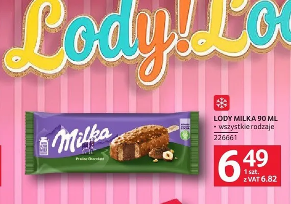 Lody Milka promocja w Selgros