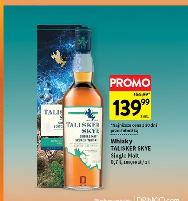 Whisky Talisker Skye Single Malt promocja w Intermarche