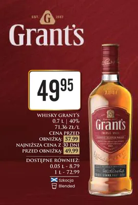 Whisky Grant's promocja w Dino