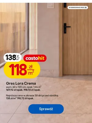 Gres Lora Crema promocja w Castorama