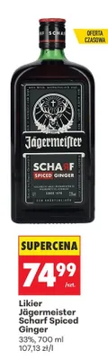Likier Scharf Spiced Ginger promocja w Biedronka