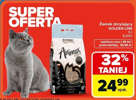 Żwirek zbrylający promocja w Carrefour Market