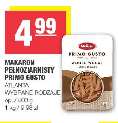 Makaron pełnoziarnisty Primo Gusto promocja w SPAR