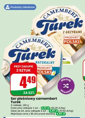 Ser pleśniowy camembert z grzybami Turek promocja w Dino
