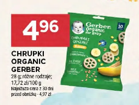 Chrupki Organic Gerber promocja w Stokrotka