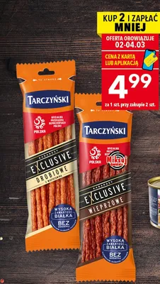 Kabanosy Exclusive wieprzowe promocja w LEWIATAN