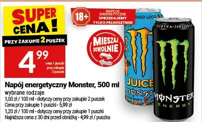 Napój energetyczny Monster promocja w Twój Market