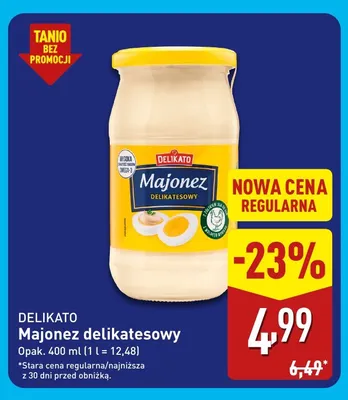 Majonez delikatesowy Delikato promocja w Aldi