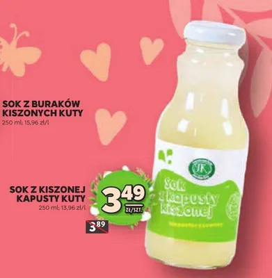 Sok z kiszonej kapusty kuty promocja w Stokrotka