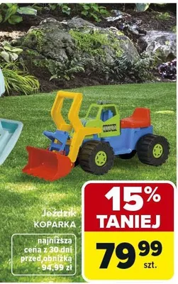 Jeździk koparka promocja w Carrefour