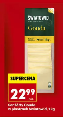 Ser żółty gouda w plastrach Światowid promocja w Biedronka