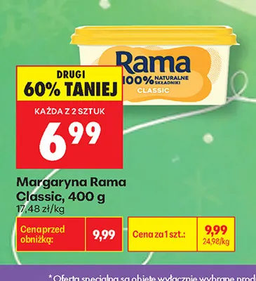 Margaryna Rama Classic promocja w Biedronka
