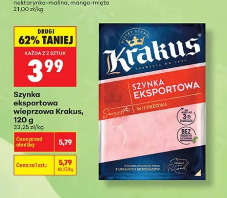 Szynka eksportowa wieprzowa Krakus promocja w Biedronka
