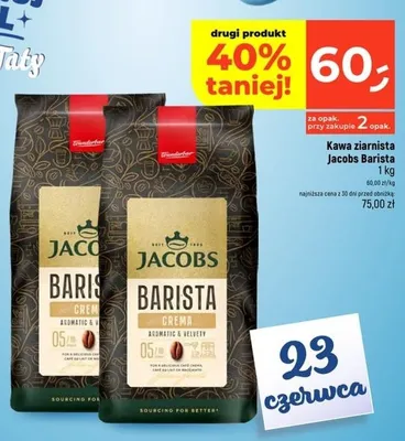 Kawa ziarnista Jacobs Barista Crema promocja w Dealz