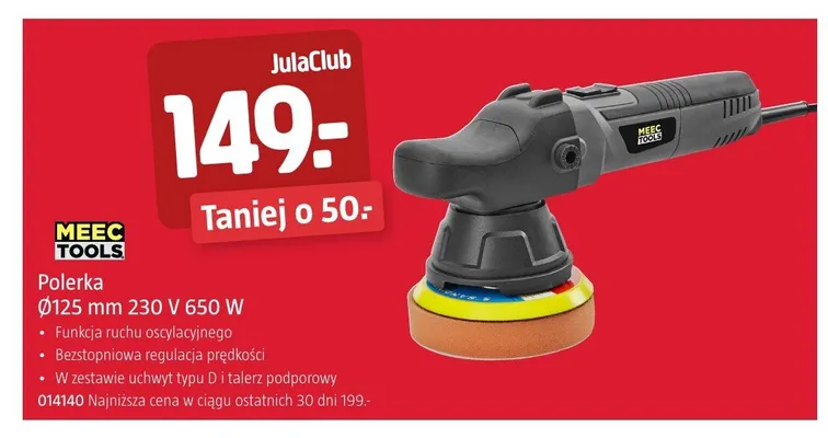 Polerka MEEC TOOLS promocja w Jula
