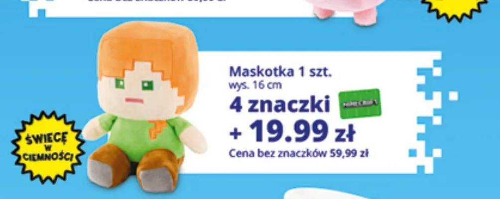 Maskotka Minecraft Alex promocja w Auchan