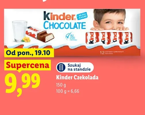 Czekolada Kinder promocja w Lidl