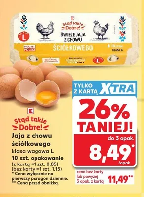 Jaja z chowu ściółkowego klasa L Stąd takie Dobre! promocja w Kaufland