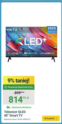 Telewizor QLED Metz 40" Smart TV promocja w ERLI
