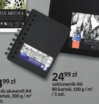 Szkicownik A6 Oxford 80 kartek promocja w Empik
