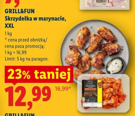 Skrzydełka w marynacie XXL Grill&Fun promocja w Lidl