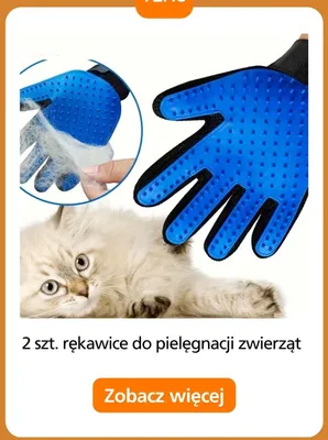Rękawice do pielęgnacji zwierząt 2-pak promocja w Temu