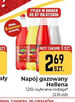 Napój gazowany Oranżada Hellena żółta promocja w Społem Częstochowa