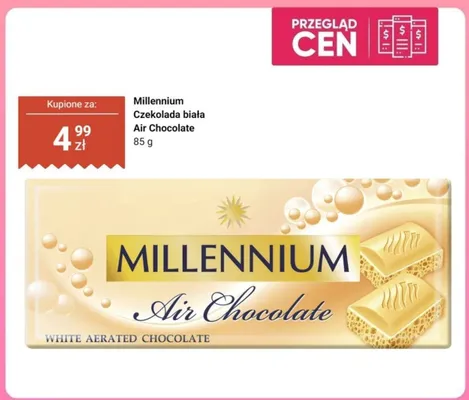 Czekolada biała Air Chocolate promocja w Dino