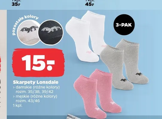 Skarpety męskie Lonsdale 3-pak promocja w Netto