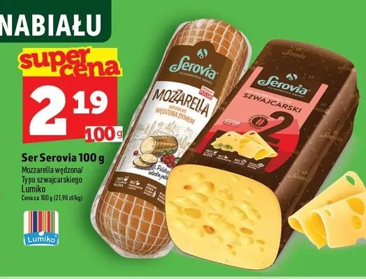 Ser Mozzarella wędzona Serovia promocja w TOPAZ