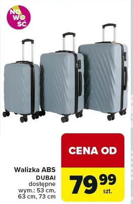 Walizka ABS Dubai dostępne wys.: 55 cm, 63 cm, 73 cm promocja w Carrefour