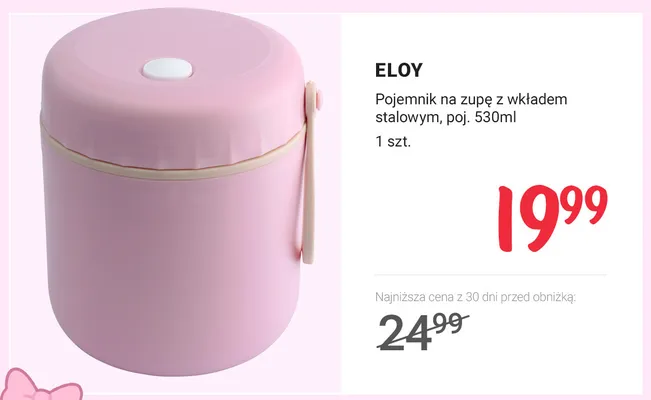 Pojemnik na zupę z wkładem stalowym Eloy 530 ml promocja w Rossmann