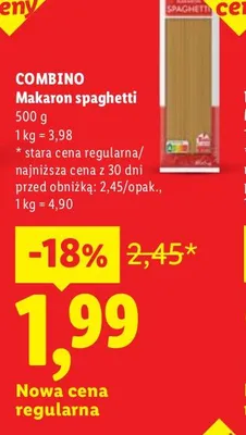 Makaron spaghetti promocja w Lidl