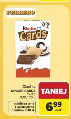 Ciastka Kinder Cards promocja w Carrefour