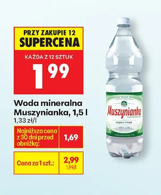 Woda mineralna promocja w Biedronka