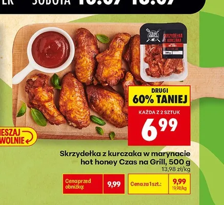 Skrzydełka z kurczaka w marynacie hot honey Czas na Grill promocja w Biedronka