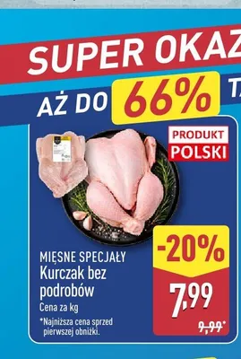 Kurczak bez podrobów Mięsne Specjały promocja w Aldi