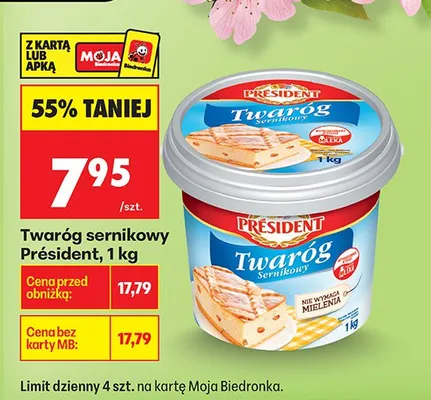 Twaróg sernikowy promocja w Biedronka