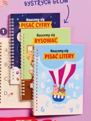 Książeczki edukacyjne do nauki pisania i rysowania Kayet promocja w Biedronka