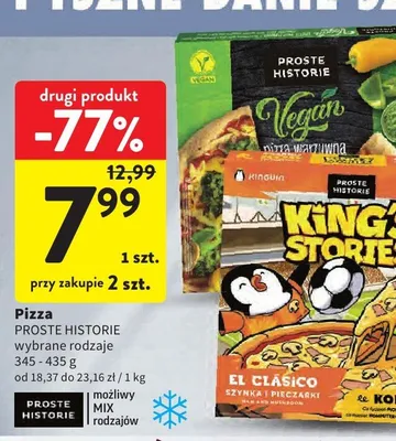 Pizza wegańska warzywna Proste Historie promocja w Intermarche
