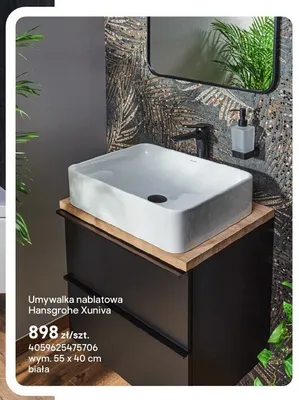 Umywalka nablatowa Hansgrohe Xuniva promocja w Castorama