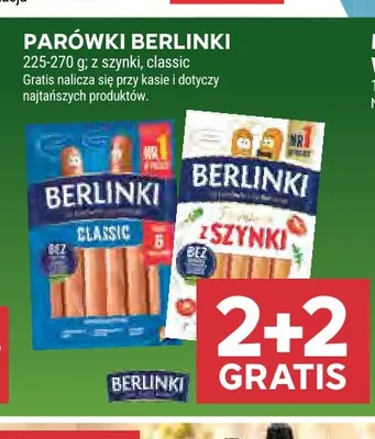 Parówki Berlinki Classic promocja w Stokrotka
