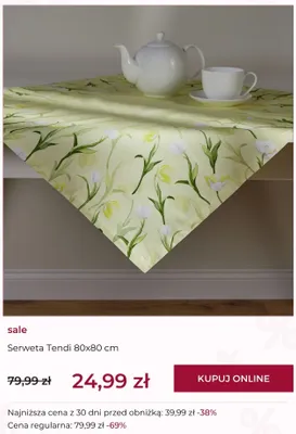 Serweta Tendi 80x80 cm promocja w home&you
