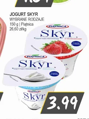 Jogurt typu islandzkiego Skyr jagodowy Piątnica promocja w Słoneczko