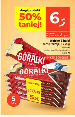 Wafelek Góralki z czekoladą 5-pak promocja w Dealz