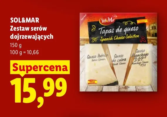 Zestaw serów dojrzewających Sol & Mar promocja w Lidl