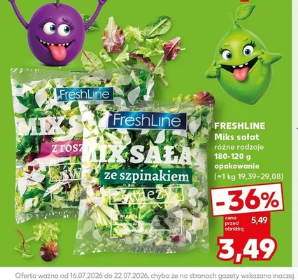 Miks sałat z roszponką FreshLine promocja w Kaufland