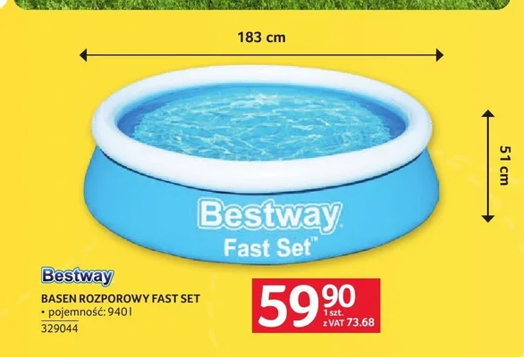 Basen rozporowy Bestway Fast Set promocja w Selgros