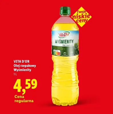 Olej rzepakowy Wyśmienity Vita D'or promocja w Lidl